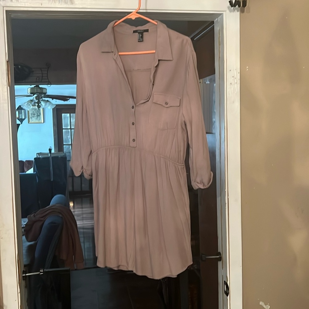 Mini shirt dress